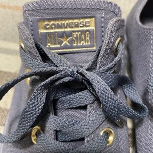 Converse All Star Low Top Gray with Gold Accents 8